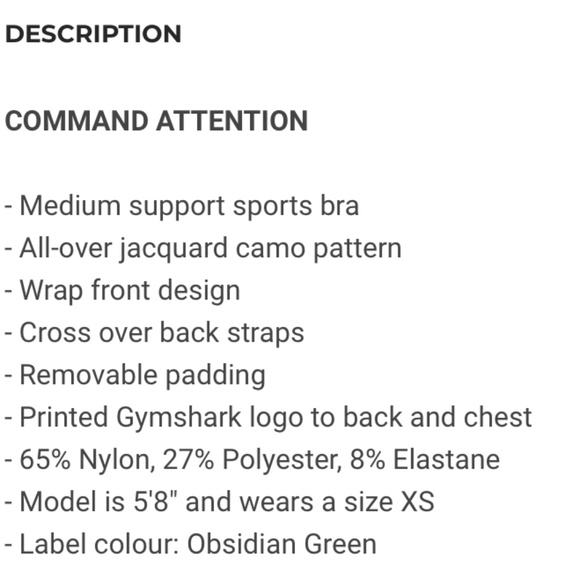 AdaptCamo Sportsbra Obsidian Green Size L! - Picture 7 of 10
